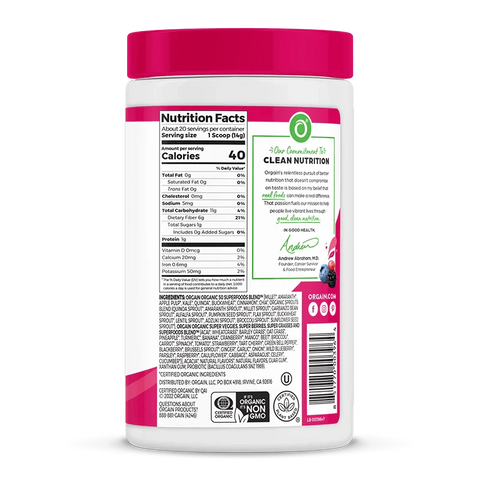 Organic Superfoods Probiotics Powder - Berry