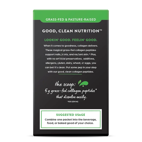 Grass Fed Pasture Raised Collagen Peptides 25 Ct Stick Pack