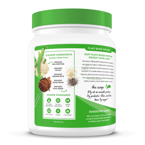 Organic Protein™ Plant Based Protein Powder - Creamy Chocolate Fudge