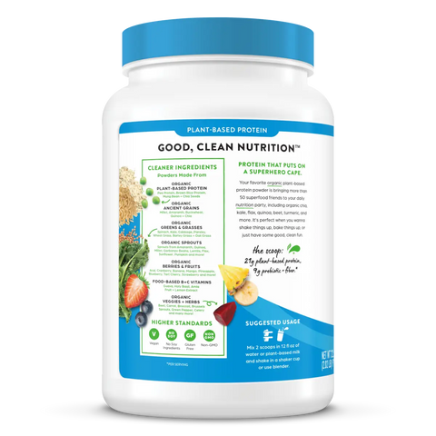 Organic Protein™ & Superfoods Plant Based Protein Powder - Creamy Chocolate Fudge