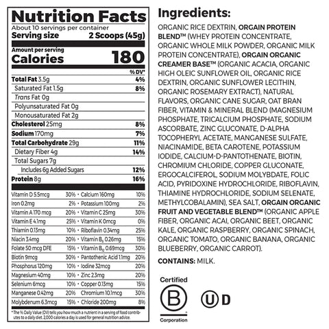 Kids Protein Nutrition Shake Mix - Vanilla Bean Ice Cream