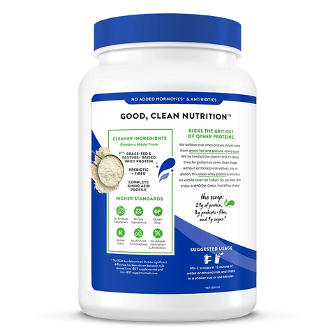 Grass Fed Whey Protein Powder - Vanilla Bean